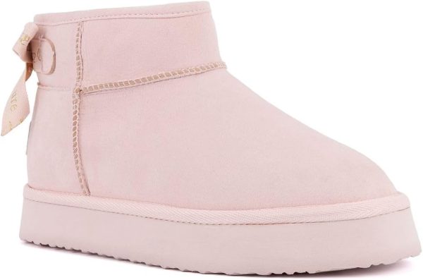 Juicy Couture Women Slip On Winter Boots Warm Microsuede Insulated Fashion Ankle Booties Outdoor Snow Boot-Olden couture by rojita