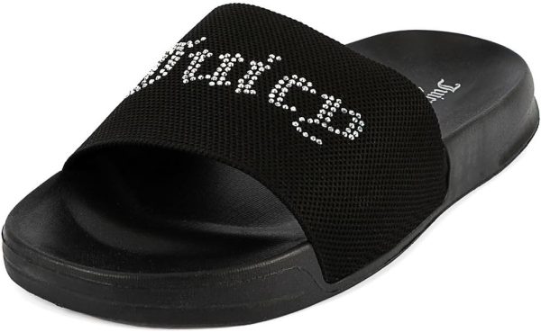 Juicy Couture Slide Sandals, Beach Flats for Women, Summer Shoes-0