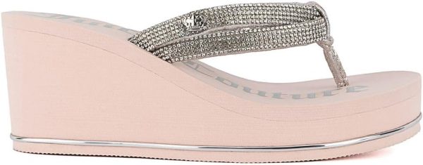 Juicy Couture Wedge Platform Flip Flop: High-Fashion, Soft Beach Sandal, Thong-Style Slide flip flops