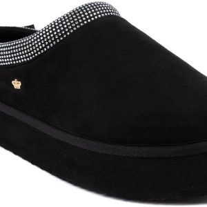 Juicy Couture Women's Cozy Slipper Mule – Plush Indoor Outdoor House Shoe with Memory Foam and Faux Fur Lining-0