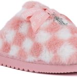 Juicy Couture Women's Faux Fur Slippers – Fuzzy Closed-Toe, Fluffy Winter House Shoes, Comfortable Slip-Ons couture pronunciation