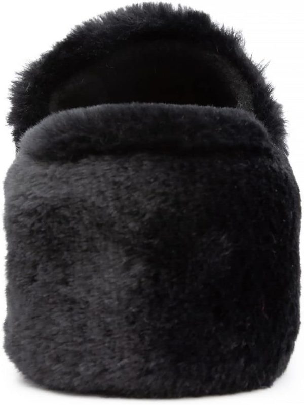 Juicy Couture Women's Faux Fur Platform Slippers – Fluffy Cozy Indoor Outdoor Slip-On House Shoes steam