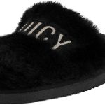 Juicy Couture Women's Faux Fur Slide Sandal Slippers, Open Toe, Comfortable Indoor Outdoor House Shoes couture mini clutch