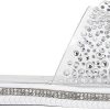 Juicy Couture Women's Slide Sandals - Glitter Bling Open Toe Sparkle Flats - Dressy Summer Casual Footwear juicy beauty