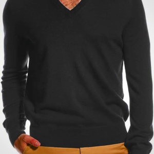 Brooks Brothers Mens Washable Merino Wool V-Neck Sweatshirt Sweater,