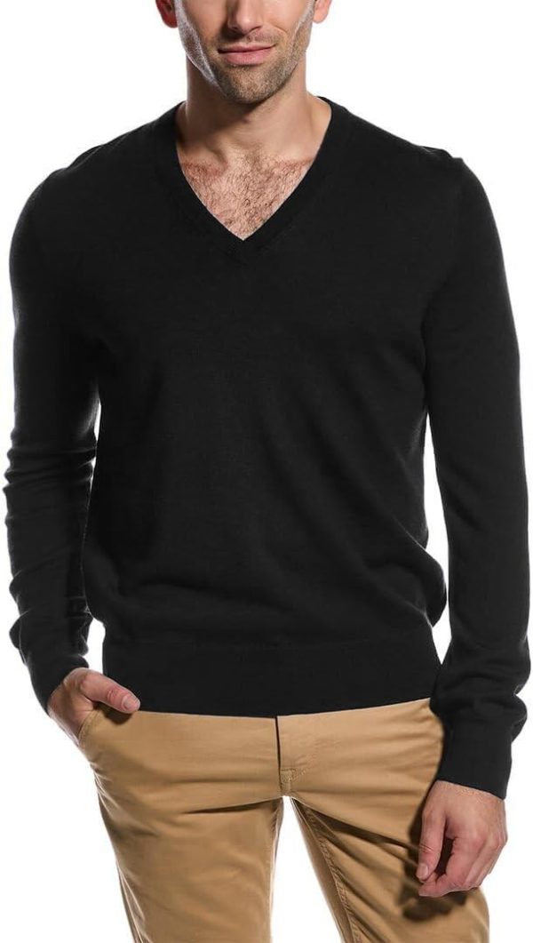 Brooks Brothers Mens Washable Merino Wool V-Neck Sweatshirt Sweater, brothers pizza