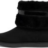 Juicy Couture Women’s Winter Boots – Faux Fur Lined Ankle Booties with Bow Accent, Cozy Slip On Fashion Shoes juicy crab