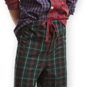 Brooks Brothers Mens Cotton Two Piece Pajama Shirt and Pants Lounge Set, cotton pads