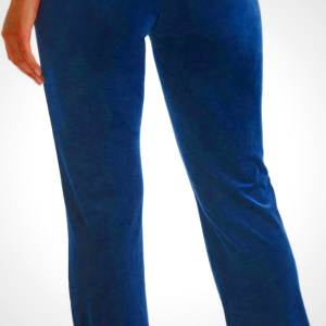 Juicy Couture Womens Rib Waist Velour Pants with Drawcord