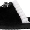 Juicy Couture Women's Faux Fur Slippers – Fuzzy Closed-Toe, Fluffy Winter House Shoes, Comfortable Slip-Ons steam