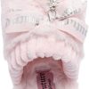 Juicy Couture Women's Faux Fur Slippers – Fuzzy Closed-Toe, Fluffy Winter House Shoes, Comfortable Slip-Ons-3