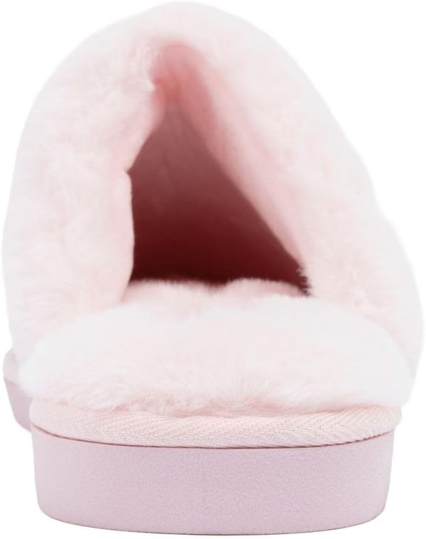 Juicy Couture Women's Faux Fur Slippers – Fuzzy Closed-Toe, Fluffy Winter House Shoes, Comfortable Slip-Ons couture