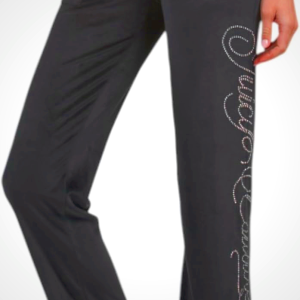 Juicy Couture Women's Velvet Fleece Pajama Pant with Rhinestones