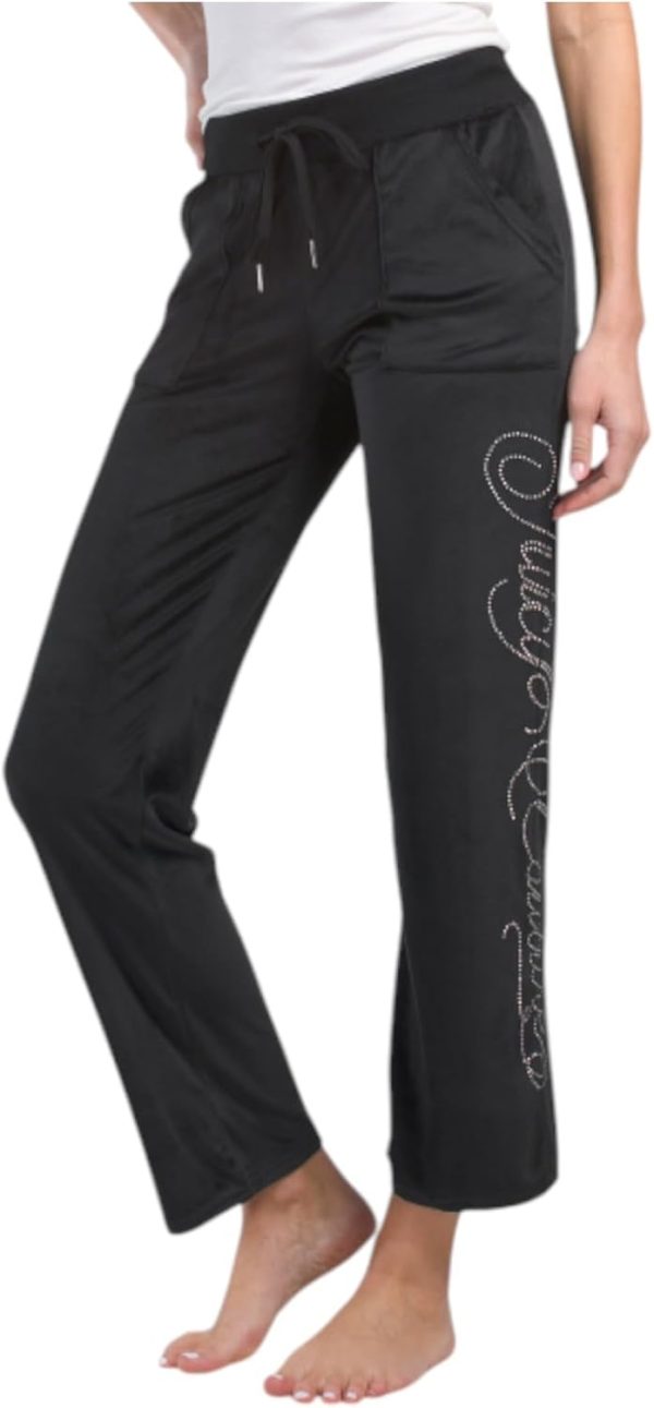 Juicy Couture Women's Velvet Fleece Pajama Pant with Rhinestones juicy couture bag