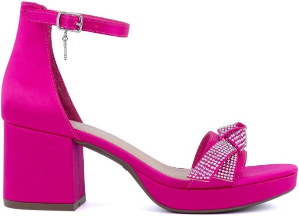 Juicy Couture Women's Open Toe Ankle Strap Low Block Chunky Heels Sandals - Dress Pumps Shoes-1