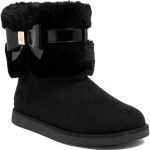 Juicy Couture Women’s Winter Boots – Faux Fur Lined Ankle Booties with Bow Accent, Cozy Slip On Fashion Shoes scholar