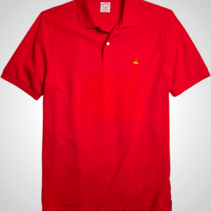 Brooks Brothers Mens Original Fit Mesh Cotton Performance Polo Shirt Bright White