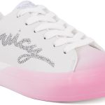 Juicy Couture Women's Platform Sneaker Glitter Script Logo – Casual Lace-Up Shoes for Everyday Style - Aurelie-0