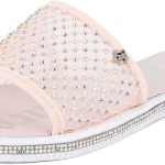 Juicy Couture Women's Slide Sandals - Glitter Bling Open Toe Sparkle Flats - Dressy Summer Casual Footwear slidescarnival