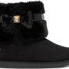 Juicy Couture Women’s Winter Boots – Faux Fur Lined Ankle Booties with Bow Accent, Cozy Slip On Fashion Shoes couture pronunciation
