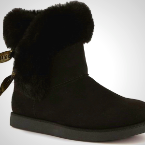 Juicy Couture Women's Slip On Winter Snow Boots Warm & Insulated Fur Lining Comfortable Fashion Booties