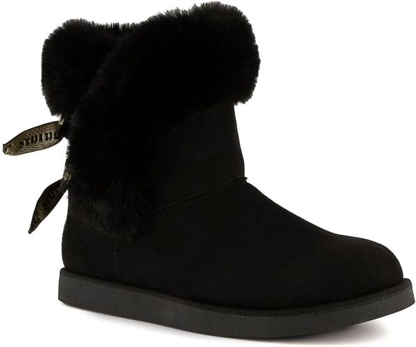 Juicy Couture Women's Slip On Winter Snow Boots Warm & Insulated Fur Lining Comfortable Fashion Booties-0