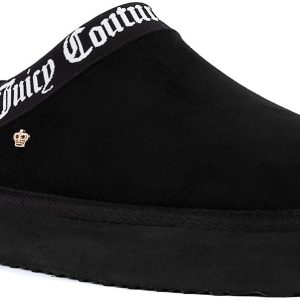 Juicy Couture Women's Cozy Slipper Mule – Plush Indoor Outdoor House Shoe with Memory Foam and Faux Fur Lining-0