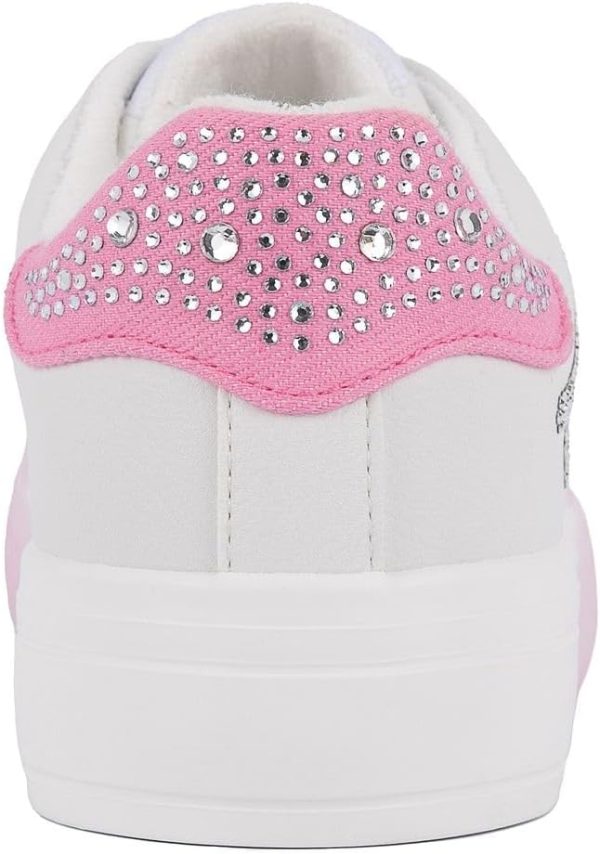 Juicy Couture Women's Platform Sneaker Glitter Script Logo – Casual Lace-Up Shoes for Everyday Style - Aurelie platform sandals