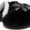 Juicy Couture Women's Faux Fur Slippers – Fuzzy Closed-Toe, Fluffy Winter House Shoes, Comfortable Slip-Ons-4