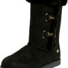 Juicy Couture Women's Tall Slip On Winter Snow Boots Warm & Insulated Fur Lining Comfortable Fashion Booties sora2