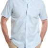 Brooks Brothers Men's Regular Fit Short Sleeve Button Down Shirt scholar