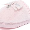 Juicy Couture Women's Faux Fur Slippers – Fuzzy Closed-Toe, Fluffy Winter House Shoes, Comfortable Slip-Ons faux