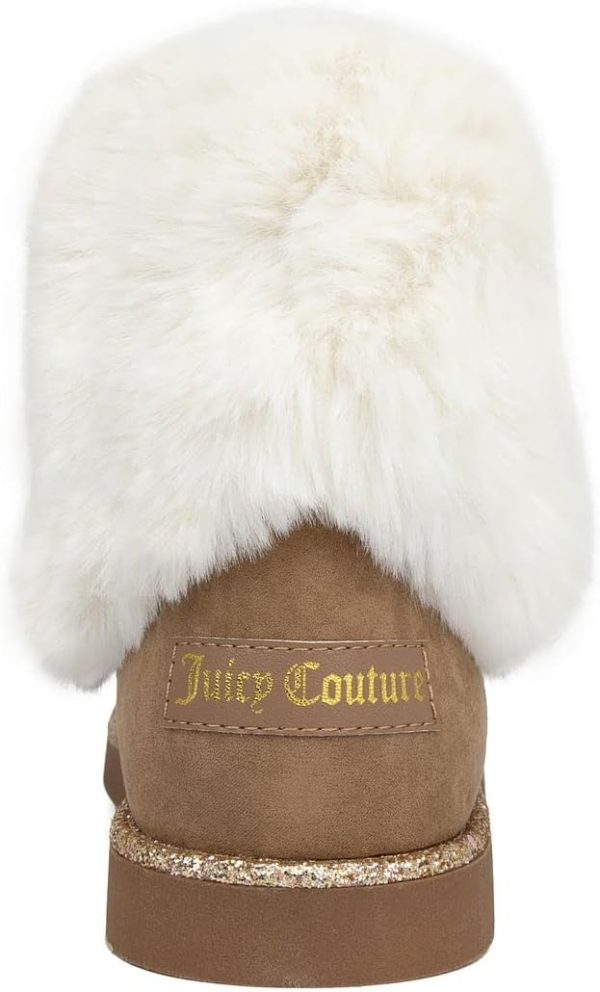 Juicy Couture Women’s Winter Boots – Faux Fur Lined Ankle Booties with Bow Accent, Cozy Slip On Fashion Shoes sora2