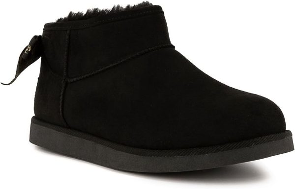 Juicy Couture Women Slip On Winter Boots Warm Microsuede Insulated Fashion Ankle Booties Outdoor Snow Boot-Olden juicy beauty