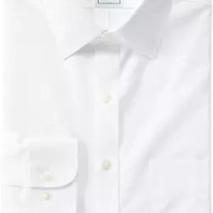 Brooks Brothers B Men’s Regular Fit White Dress Shirt (17" Neck, 32"/33" Sleeves) bing