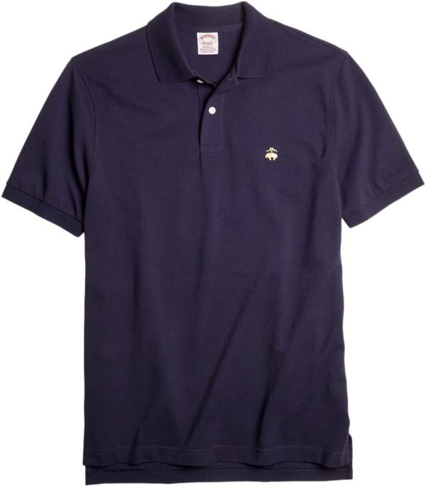 Brooks Brothers Golden Fleece Original Fit Performance Polo Shirt (L, Navy) originality ai