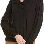 Brooks Brothers Womens Long Sleeve Ruffle V-Neck Crepe Blouse brothers karamazov