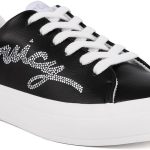 Juicy Couture Women's Platform Sneaker Glitter Script Logo – Casual Lace-Up Shoes for Everyday Style - Aurelie platform sandals