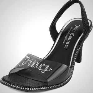Juicy Couture Women's High Heel Slingback Sandals with Rhinestones