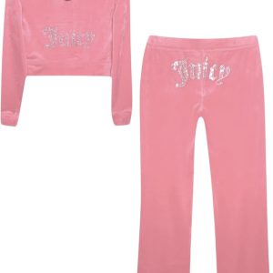 Juicy Couture Women's Bling Velour Tracksuit juicy seafood