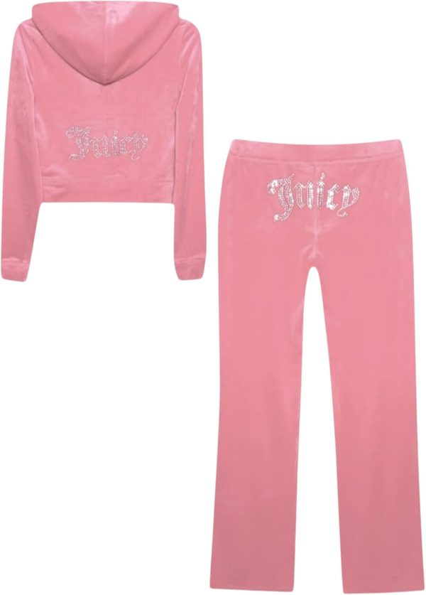 Juicy Couture Women's Bling Velour Tracksuit juicy seafood