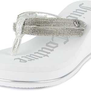 Juicy Couture Wedge Platform Flip Flop: High-Fashion, Soft Beach Sandal, Thong-Style Slide wedge pillow