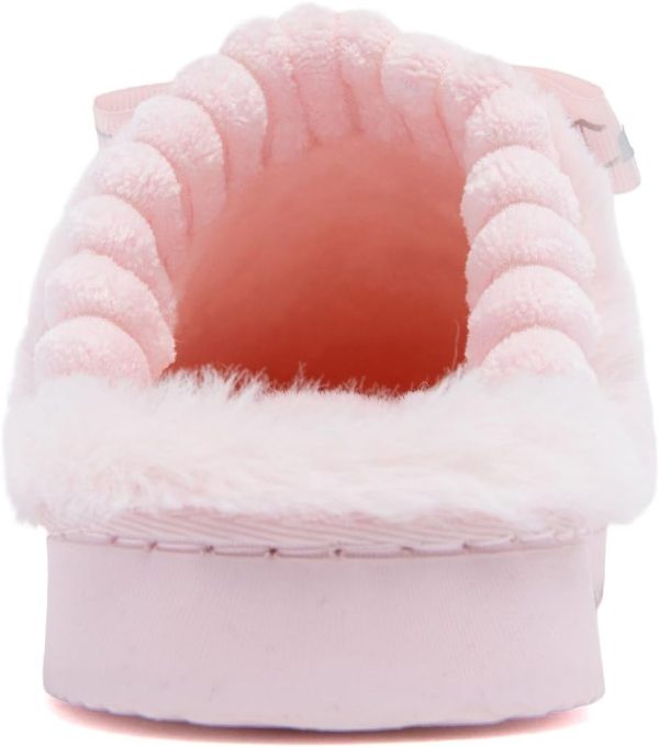 Juicy Couture Women's Faux Fur Slippers – Fuzzy Closed-Toe, Fluffy Winter House Shoes, Comfortable Slip-Ons-2