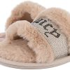 Juicy Couture Women's Plush Faux Fur Slippers – Cozy Open-Toe Slides, Soft Indoor/Outdoor House Shoes-3