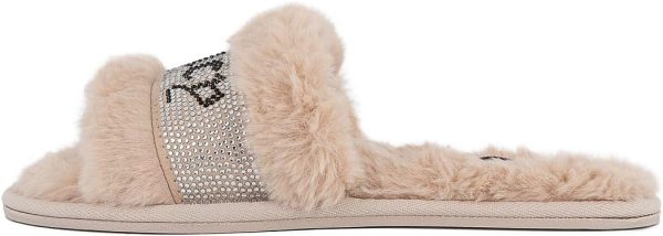 Juicy Couture Women's Plush Faux Fur Slippers – Cozy Open-Toe Slides, Soft Indoor/Outdoor House Shoes-2
