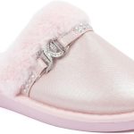Juicy Couture Women's Faux Fur Slippers – Fuzzy Closed-Toe, Fluffy Winter House Shoes, Comfortable Slip-Ons juicy seafood restaurant