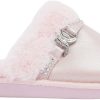 Juicy Couture Women's Faux Fur Slippers – Fuzzy Closed-Toe, Fluffy Winter House Shoes, Comfortable Slip-Ons faux pas