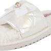 Juicy Couture Women's Faux Fur Slide Sandal Slippers, Open Toe, Comfortable Indoor Outdoor House Shoes speedtest