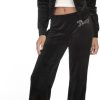Juicy Couture Women's Hallow Bling Velour Hoodie-3
