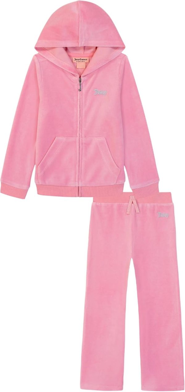 Juicy Couture baby-girls 2 Pc Velour Pant Set juicy couture